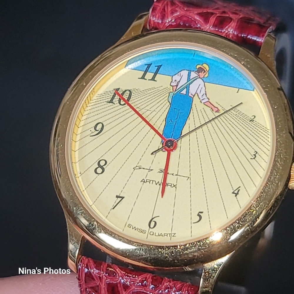 VTG Artwörx Farmer Farming Aubry Freres S.A. For Roland Swiss Unisex 35mm Watch - Picture 4 of 13